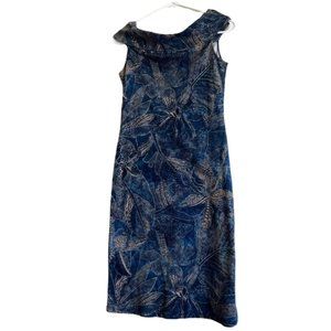 Lauren Ralph Lauren M Cotton Dress Blue and Brown - 1,033